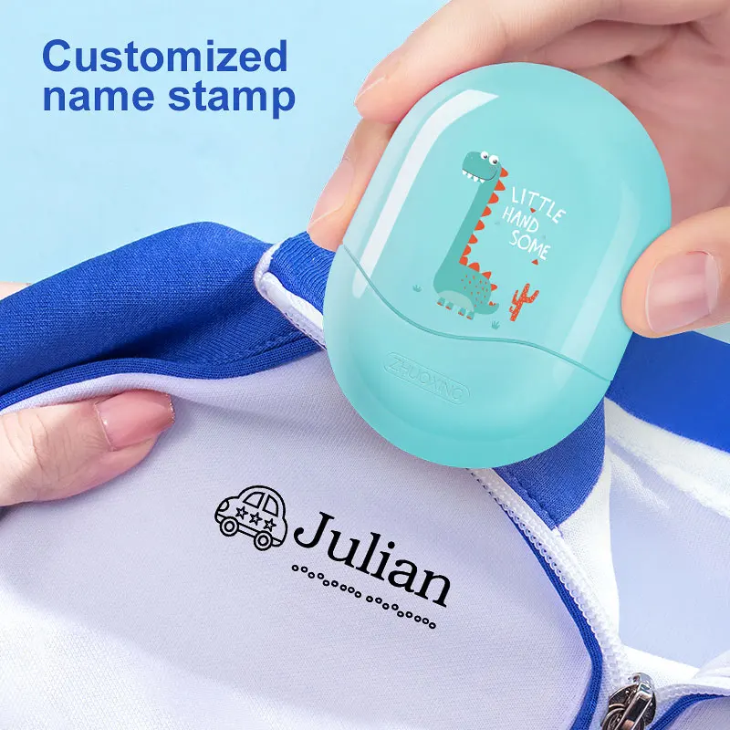 

Custom Engraved Name Stamp for Kids | Waterproof Non-Fading School Seal | Personalized Kindergarten Gift & Baby Art Supplies