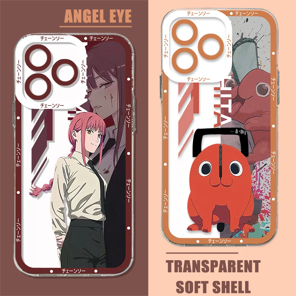 Chainsaw Man Anime Makimas Phone Case For Redmi Note 12 11 10 9 Pro 7 8 9C 10C 12C 13C 4G 5G Soft Silicone Transparent Cover