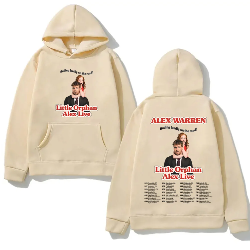 Little Orphan Alex Live2026 هوديي 2025 جديد عالي الجودة Alex Warren الصوف البلوز الموقع مع مقنعين مريح