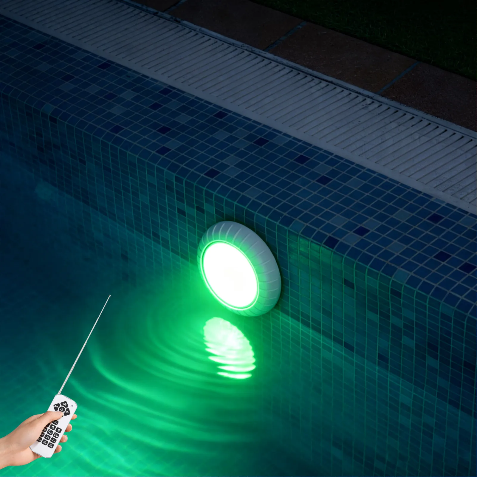 LED Pool Light 45W RGB 12V AC IP68 Waterproof with Remote Control for Inground Pools Hot Tubs