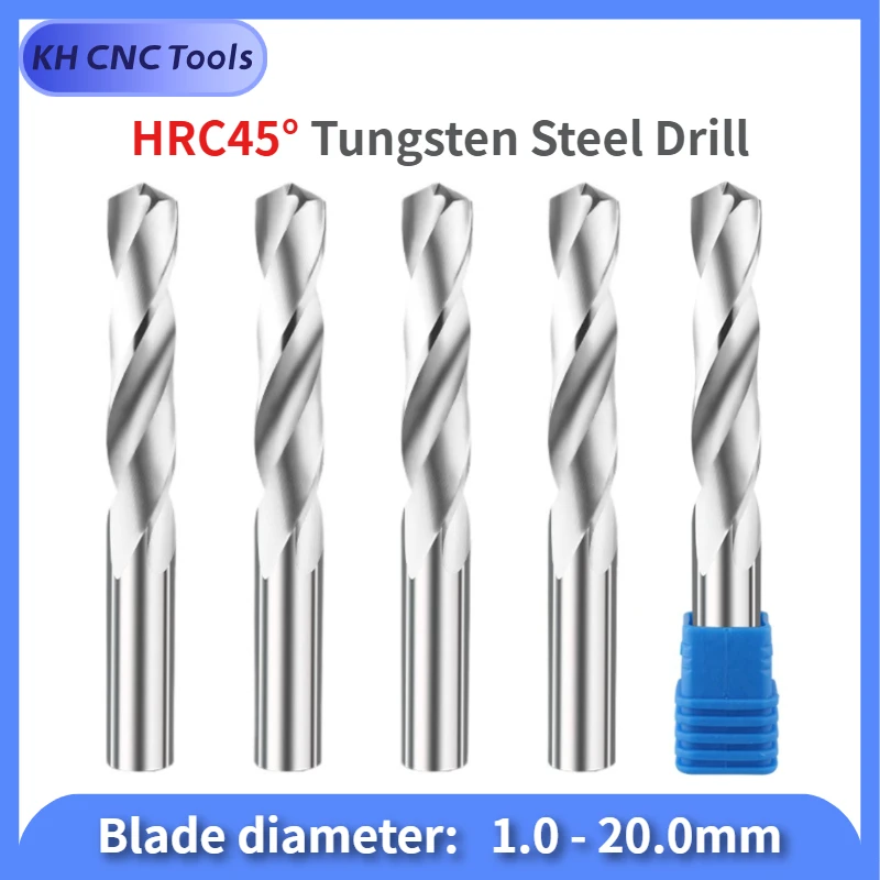 

HRC45° Carbide Drill Bit Metal Drill Bits Tungsten Steel Drills For CNC Lathe Machine Alloy Drilling Tools 0.5-20.0mm