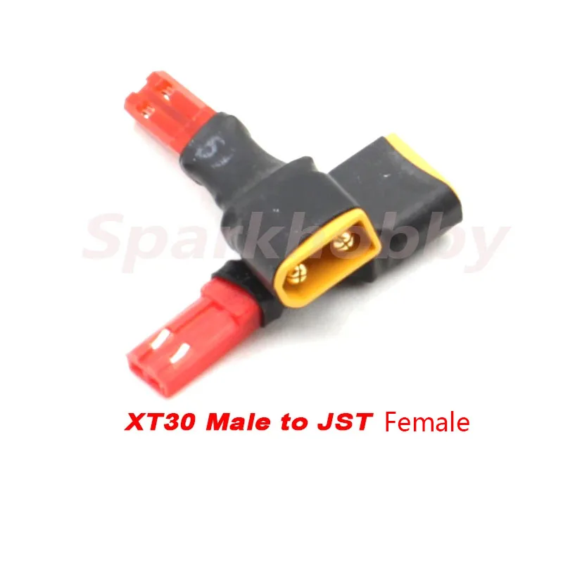 2PCS Sparkhobby XT60 To T Plug  XT30 To JST(Female To Male or Male To Female)  Adapter Battery Charging Cable for RC Airplans