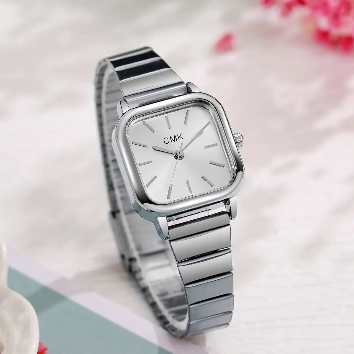 

Модные квадратные женские часы, роскошные женские кварцевые наручные часы с ультратонким ремешком для женщин, Reloj Mujer (без коробки)