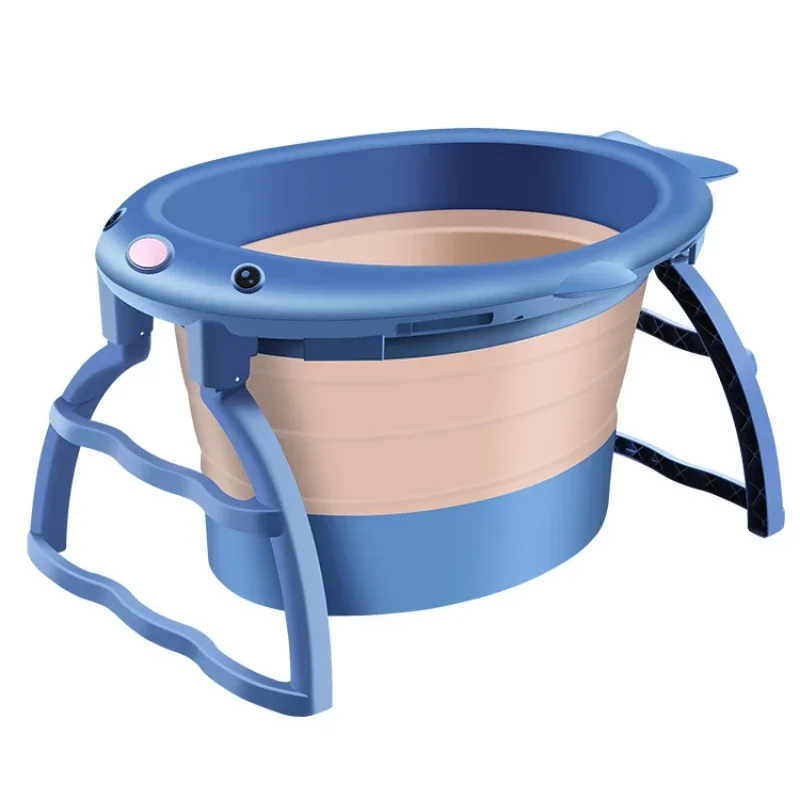 

Baby Bathtub Folding Sitting Lying Swimming New Born Baby Bath Barrel Household Large Size Bath Bucket