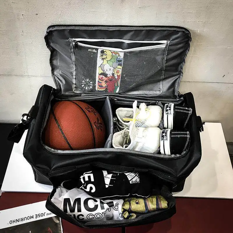 メンズバスケットボールフィットネススポーツ用品バックパック大容量クロスボディバッグ超大型収納バッグトレーニングや旅行用