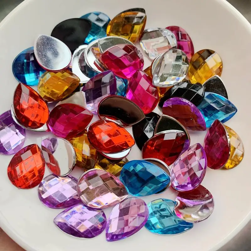 Beautiful acrylic Rhinestone Wedding Decoration flat back DIY jewelry making accessories nail rhinestones various sizes