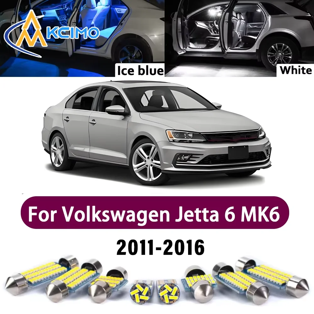 

LED Canbus Interior Reading Dome Vanity Mirror Light Kit For Volkswagen Jetta 6 MK6 2011-2016 Premium Easy Install Bright Lights