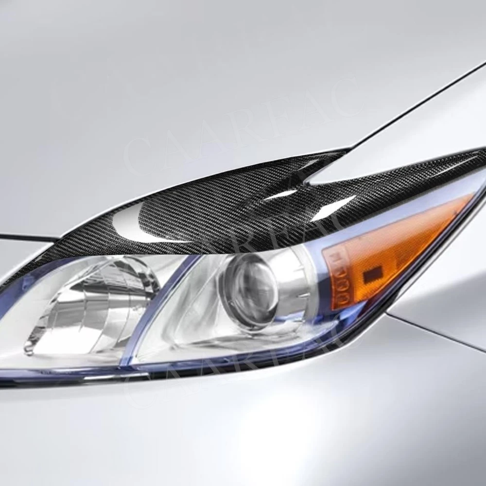 Carbon Fiber Car Front FogLamp Cover Trim Strip for Toyota Prius ZW30 JDM 2012-2015 Bumper Lip Canard Decoration Accessories view 3