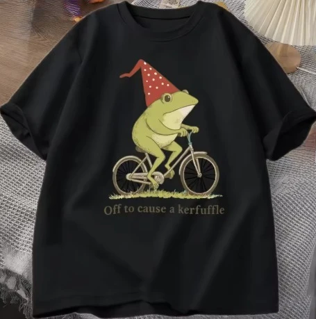 The Frogs That Create Chaos, The Quirky and Amusing Style, Men's and Women's Pattern T-shirts, Men's Summer Tops Breathable.
