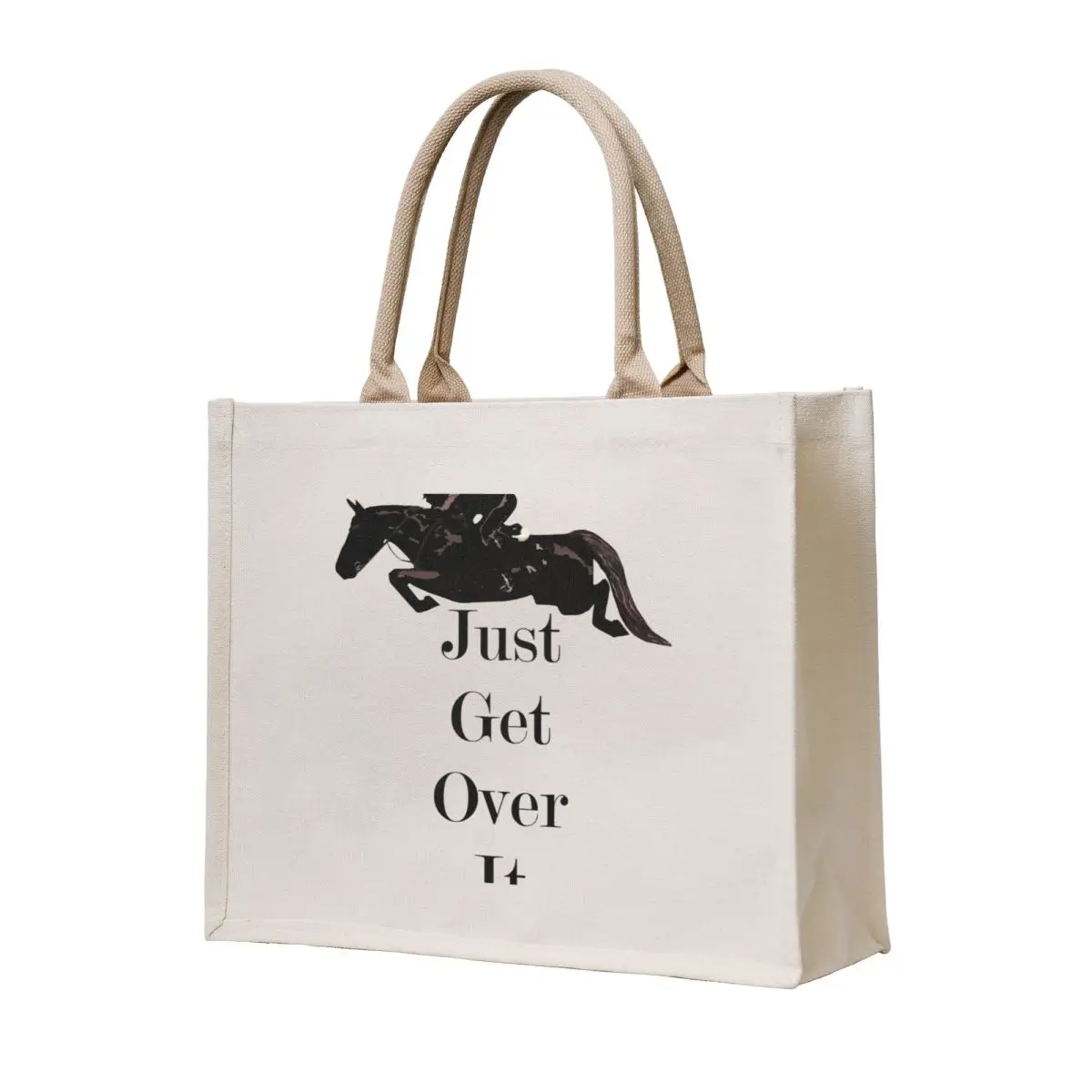 

Just Get Over It Equestrian Horse Tote Bag Canvas bag tote bag woman shopping logo eco pack