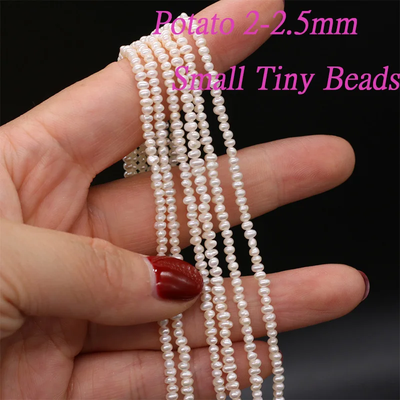 

Natural Zhuji Freshwater Tiny Pearl Beads 2-2.5mm Loose Small Pearl Bead for Jewelry Making Diy Necklace Bracelet Accessoires