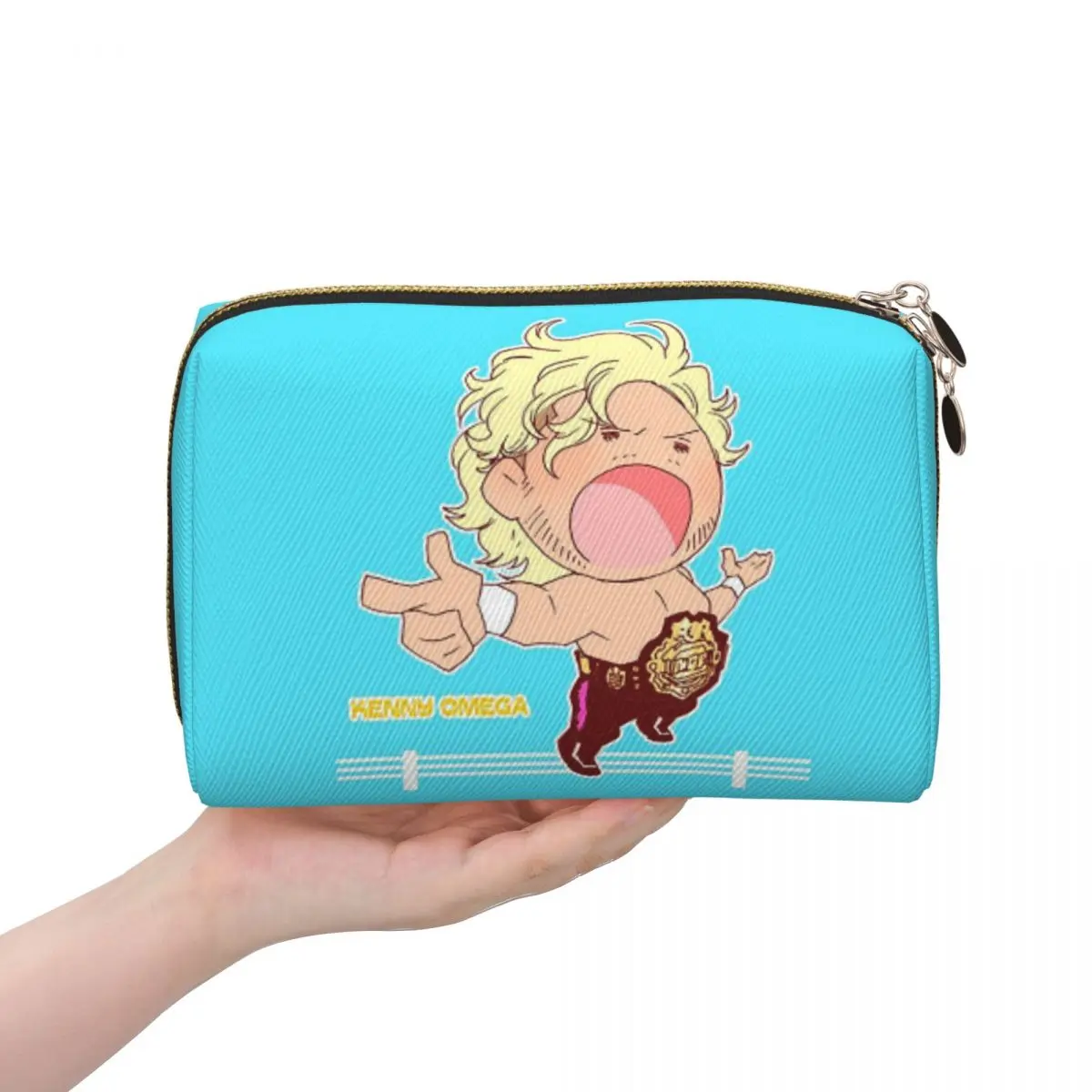 

Kenny Omega Kenny The Champ Women Cosmetic Bag Travel Makeup Organizer Pouch Toiletry Storage Dopp Kit Case