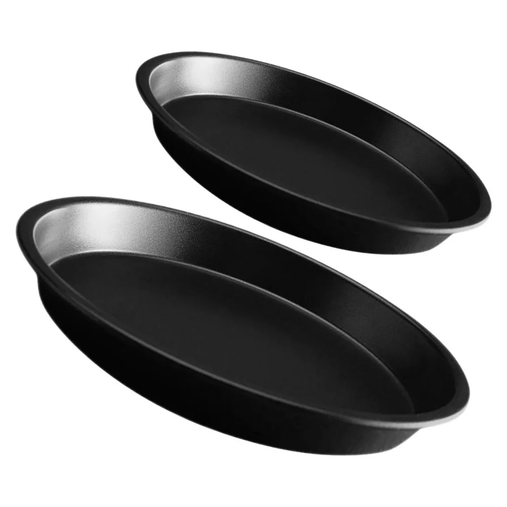 

2Pcs Cake Mold Wear Resistant Oven Tray Multifunctional Baking Pan Kitchen Pizza Non Stick Round Heat Safe Family
