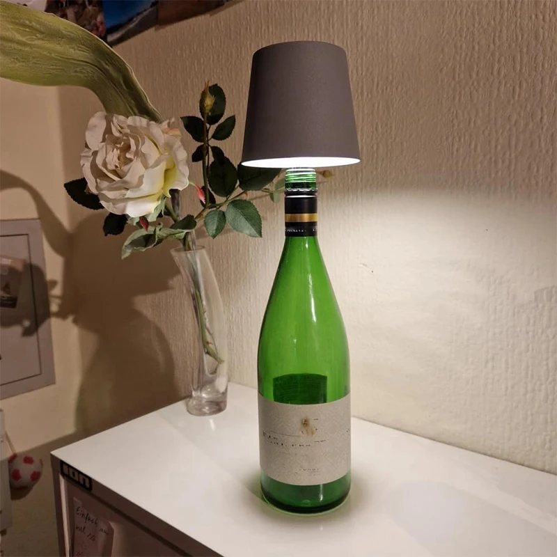 Wireless Bottle Light - Ambient Light For Wine Bottles, 3-Color Stepless Dimming Wine Bottle Decorative Light