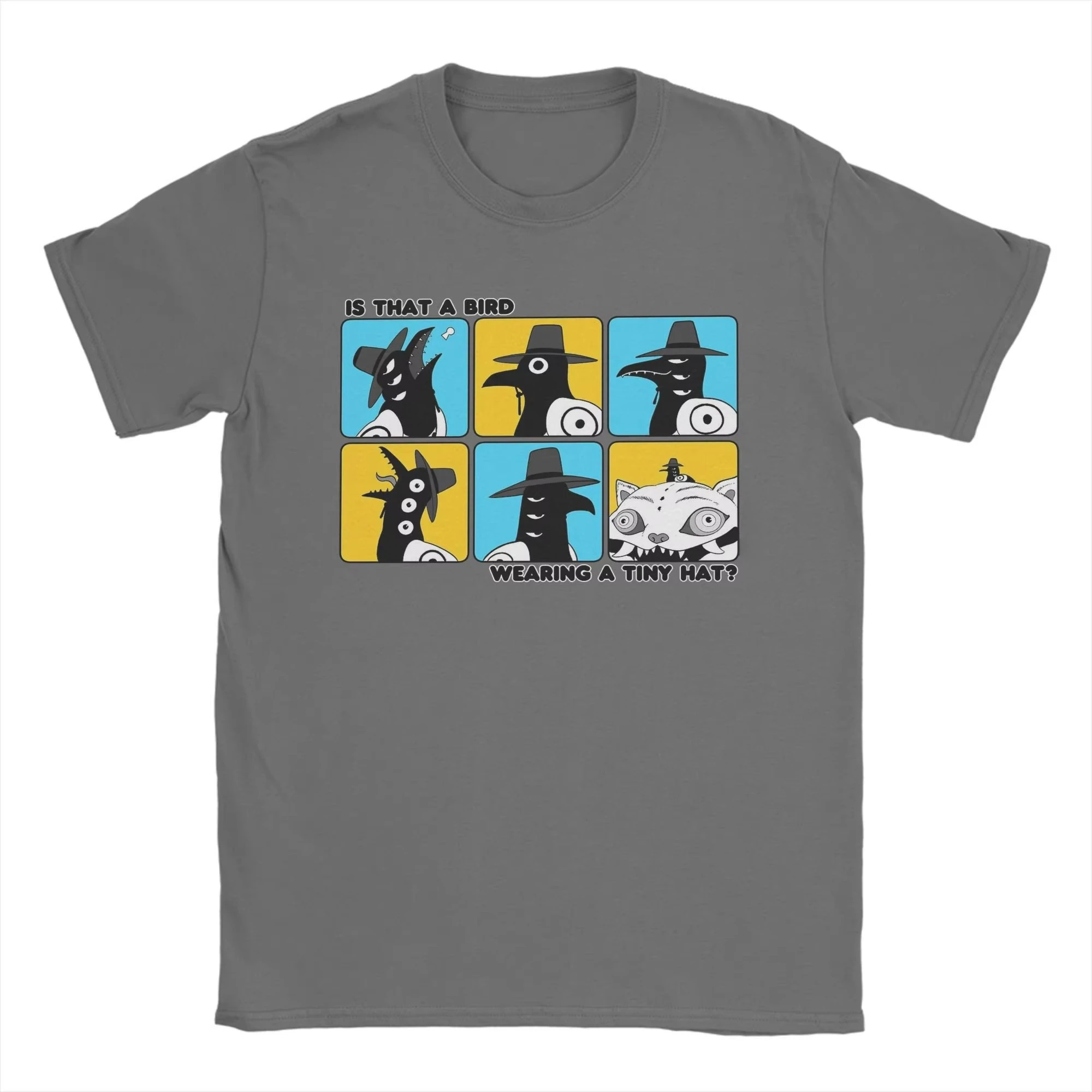 هو أن طائر يرتدي قبعة صغيرة Kpop شيطان الصيادين القطن تي شيرت الرجال الصيف تي شيرت س الرقبة الهبي تي شيرت بلايز كبيرة الحجم #4