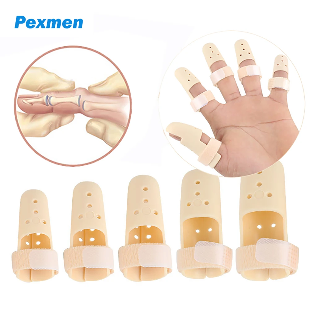 Pexmen 1/5/10 Uds mazo férula para dedo soporte para dedo soporte estabilizador alisador protectores de punta de dedo de plástico para todos los dedos