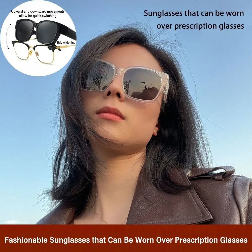 Women Men for Driving Riding Sun Glasses Square Shades Fit Over Glasses Sunglasses Wrap Around