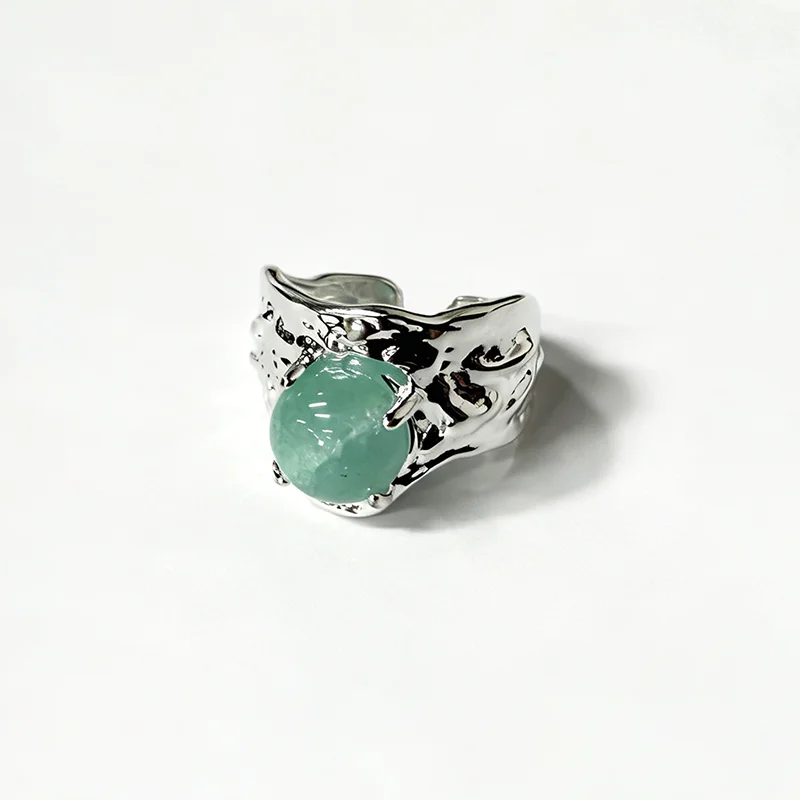 Foxanry Ins Style Elegant Multicolour Stone Rings For Women Fashion Unique Vintage Handmade Wedding Party Jewelry Gifts Кольцо
