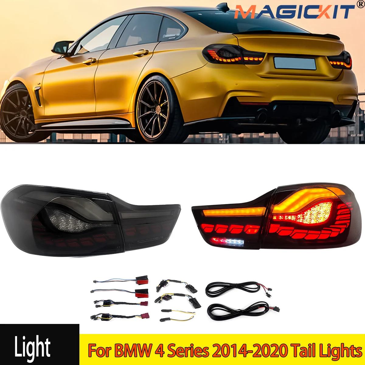 For BMW M4 F82 F83 F32 F36 420i 430i 2014-20 LED Rear Tail Light Lamp Rear Running Lamp + Brake + Reverse + Dynamic Turn Signal