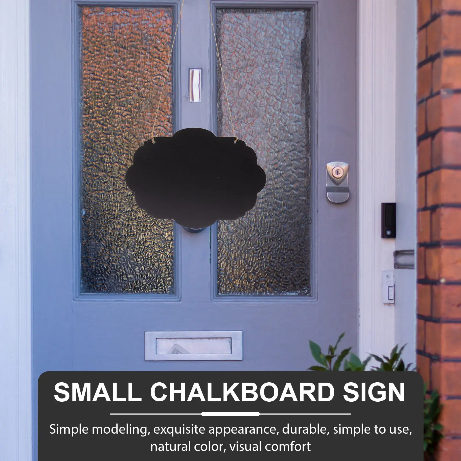 Small Double Sided Chalkboard Sign Wall Hanging Erasable Message Board Door Hanging Decor Density Board Writing Surface Office
