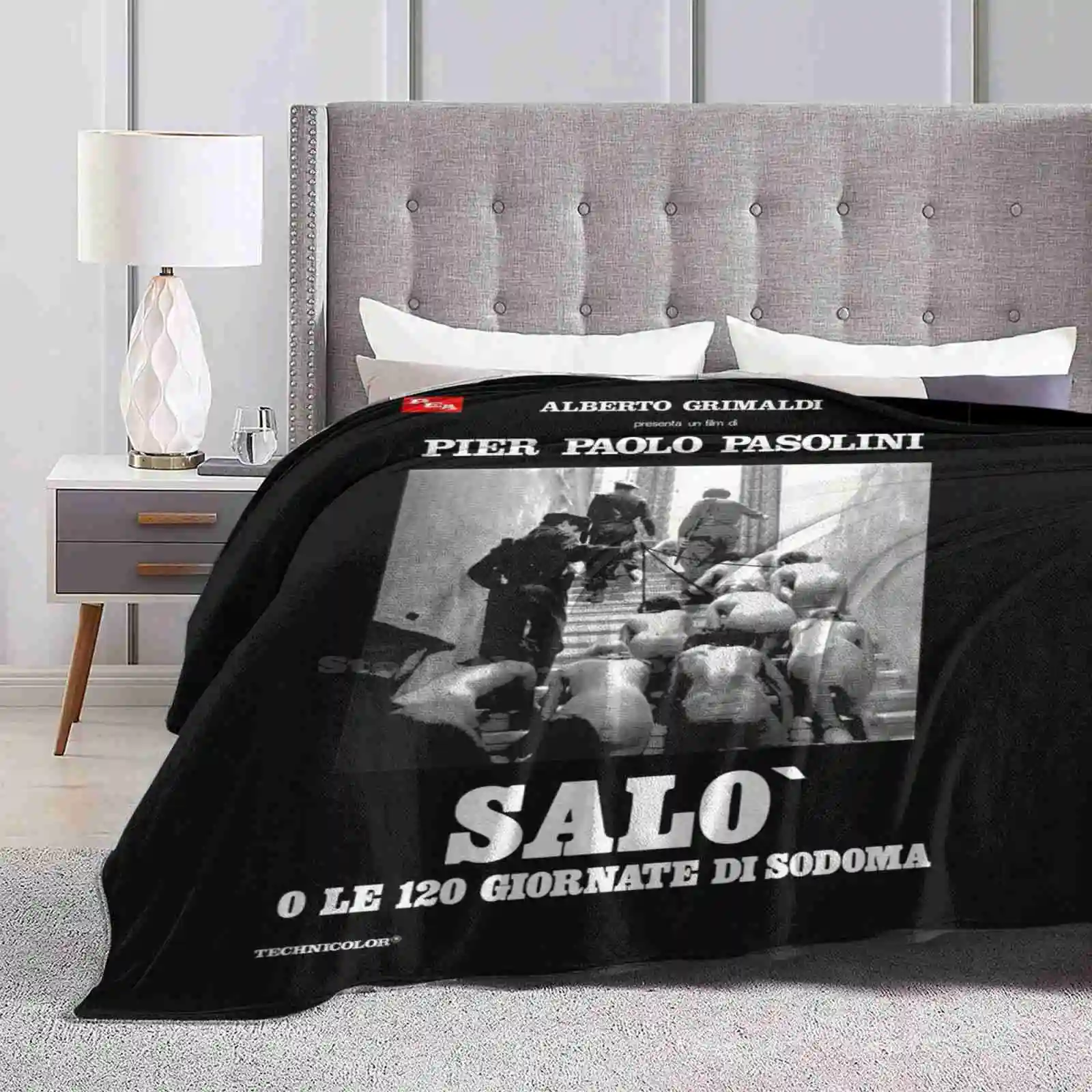 Pasolini'S Salò O Le 120 Giornate Di Sodoma For Home Sofa Bed Camping Car Plane Travel Portable Blanket Pasolini Salo Marquis