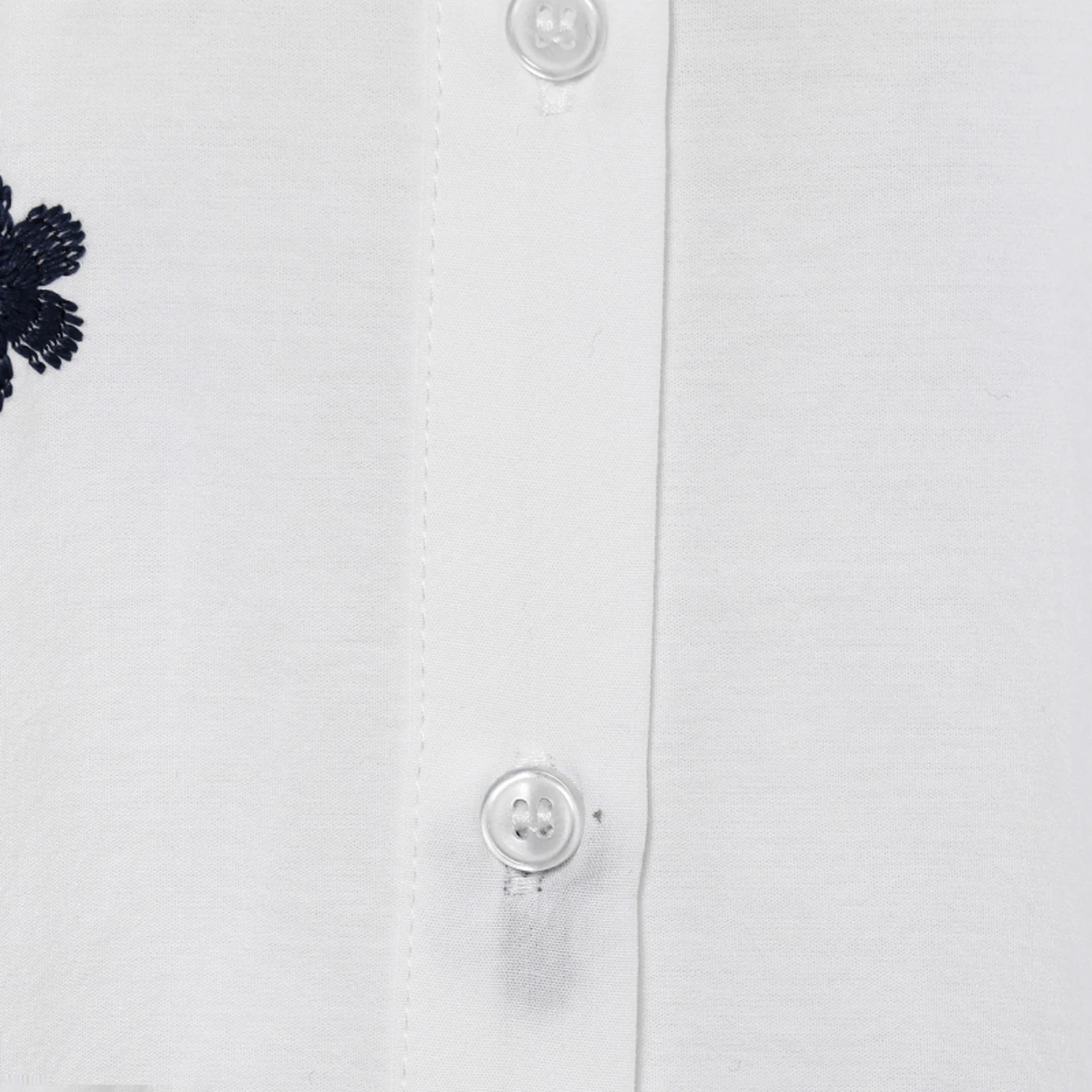 JNLEAOG 春の新作ファッショナブルな女性のシャツ刺繍花ストレートカットポリエステル長袖カジュアルコットン水玉模様