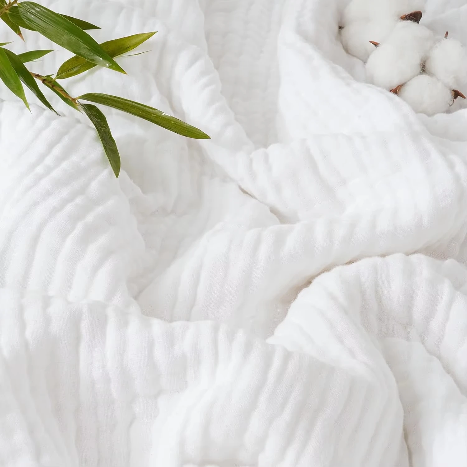 100% Cotton Muslin Blanket,6 Layers Breathable Cotton Throw Blanket for Large Bed and Couch,Gauze Blanket for Adults All Season