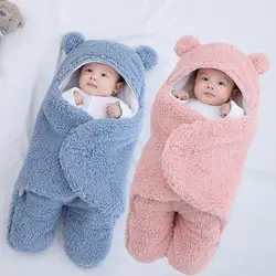 Baby Sleeping Bag Pajama Baby Clothes Newborn Soft Winter  Thickened Fleece Lining With Pure Cotton Infant Sleepwear Blanket