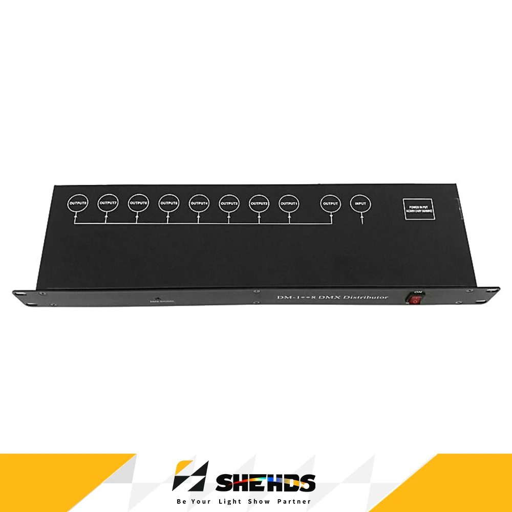 SHEHDS DMX512 8CH Signal Amplifier Splitter 8 Way DMX Distributor Stage Light Controller Equipment