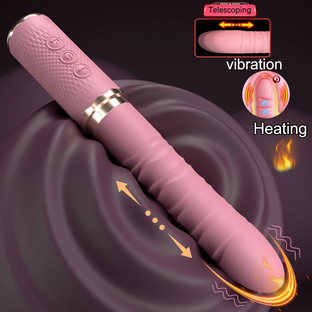 Dual motor Realistic Thrusting Dildo Vibrator With Heating,10 mode Sex Toys  Vibrator Clitoral Stimulator For Anal Stimulation