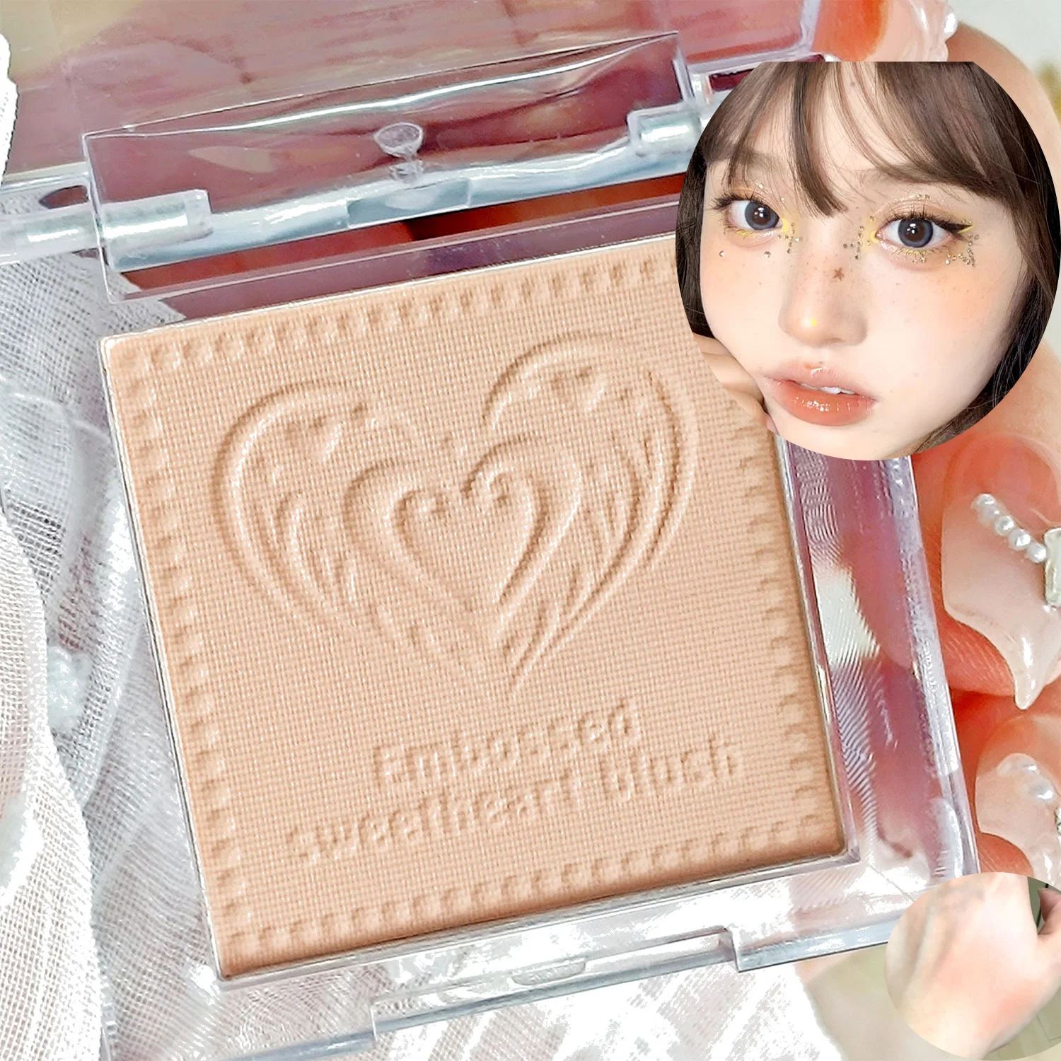 Evidenzia la modifica tridimensionale naturale del fard migliora la carnagione opaca schiarente rouge