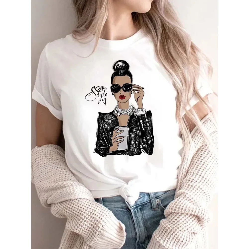 Maycaur Hot Sales Printed Female Tshirt Women Fashion Graphic Printed T-Shirt Harajuku Korean Style Short Sleeves Clothes Female