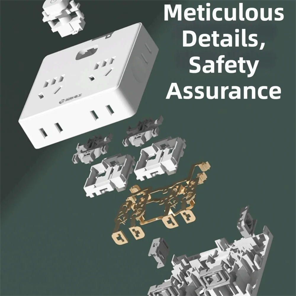 

Ультратонкая сетевая розетка с экономией места, множеством розеток, портами USB-C, удлинитель, плоская вилка, настенная розетка, зарядка нескольких устройств