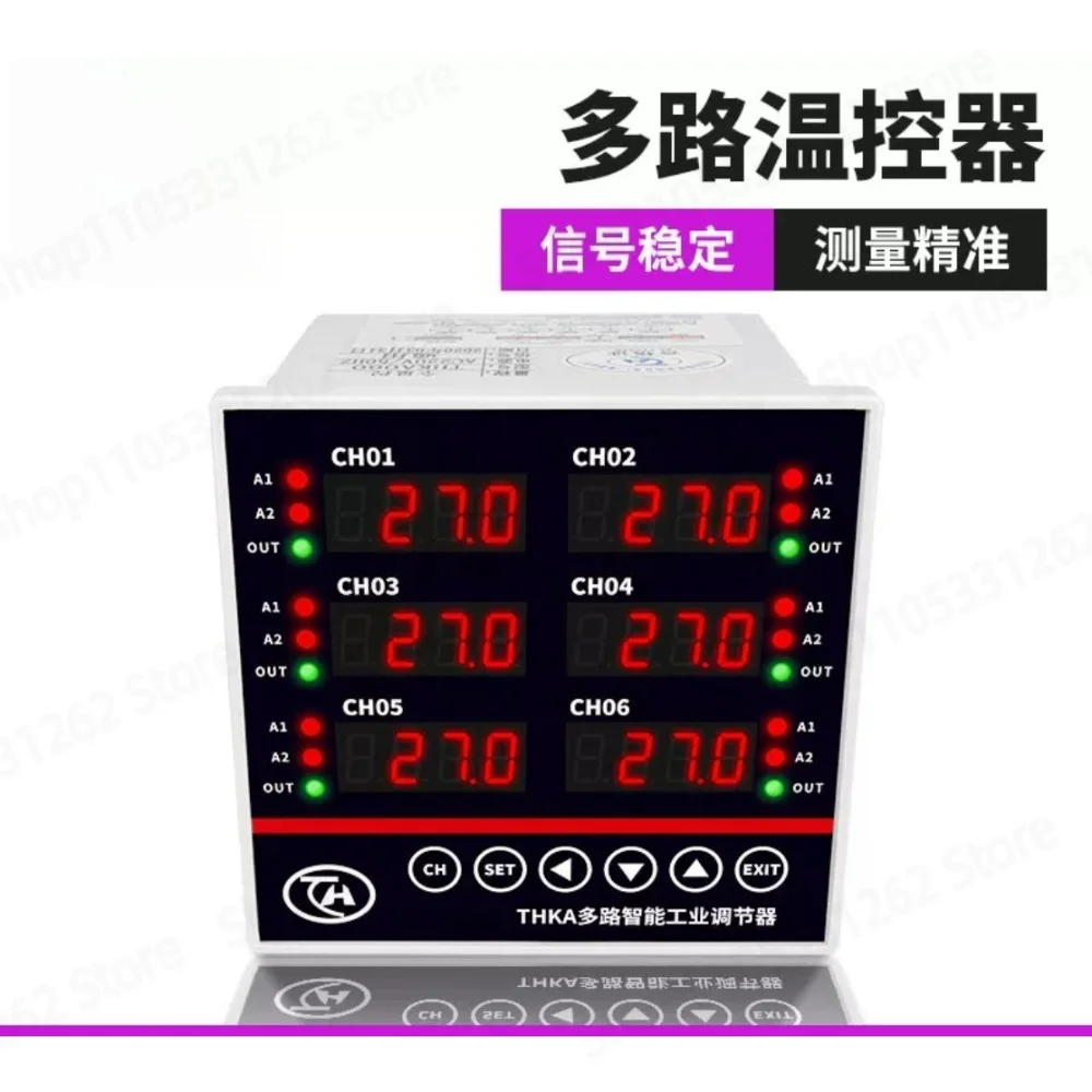 THKA Multichannel Temperature Controller 2 to 6 Zone Thermometer Industrial Control Instrument