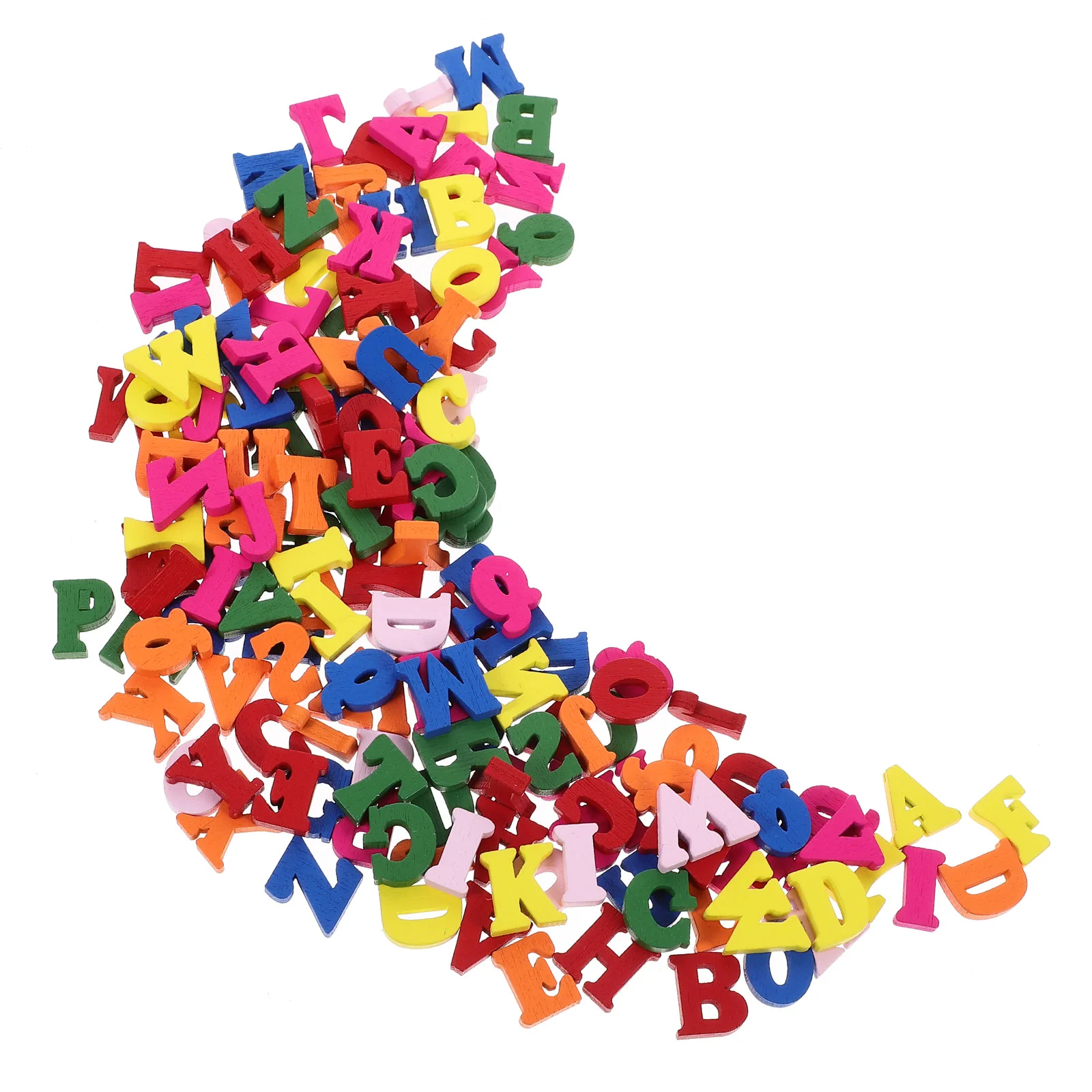 200 Pcs Handmade Letters Board Adhesive Blank Ornaments for Crafting Decorations Wood Wall Wooden Crafts Big Cartoon Child