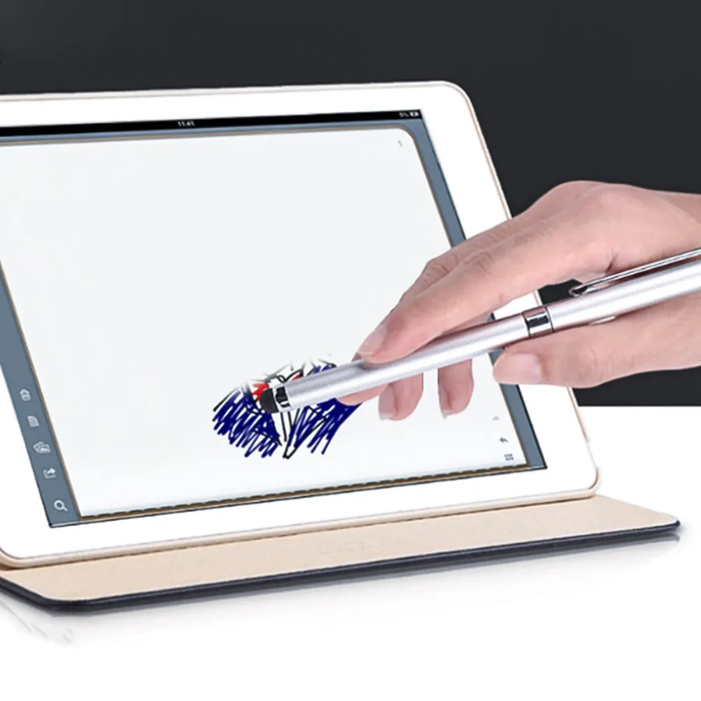 12Pcs Ballpoint Stylus Pen Capacitive Touch Screen Pen for Tablet Phone Drawing Writing Office School Stationery Random Colors