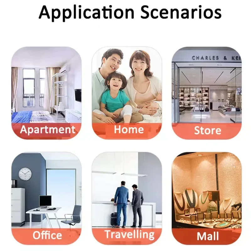 Tuya Smart Wifi Door Window Sensor Open Close Detector App Notification Home Security Alarm with Alexa Google Home Smart Life