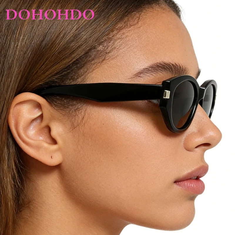 

Vintage Luxury Rice Nail Cat Eye Sunglasses Women Men Outdoor Brand Designer Shades Summer Traveling Drive Eyewear Male UV400