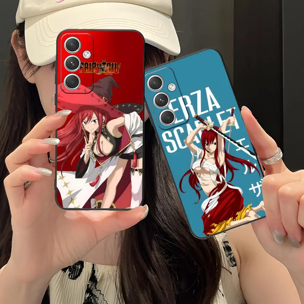 

Fairy Tail Erza Phone Case for Samsung Galaxy S25 S24 S23 S22 S21 S20 S10 S9 Plus FE Ultra Lite Black Smartphone Pretty