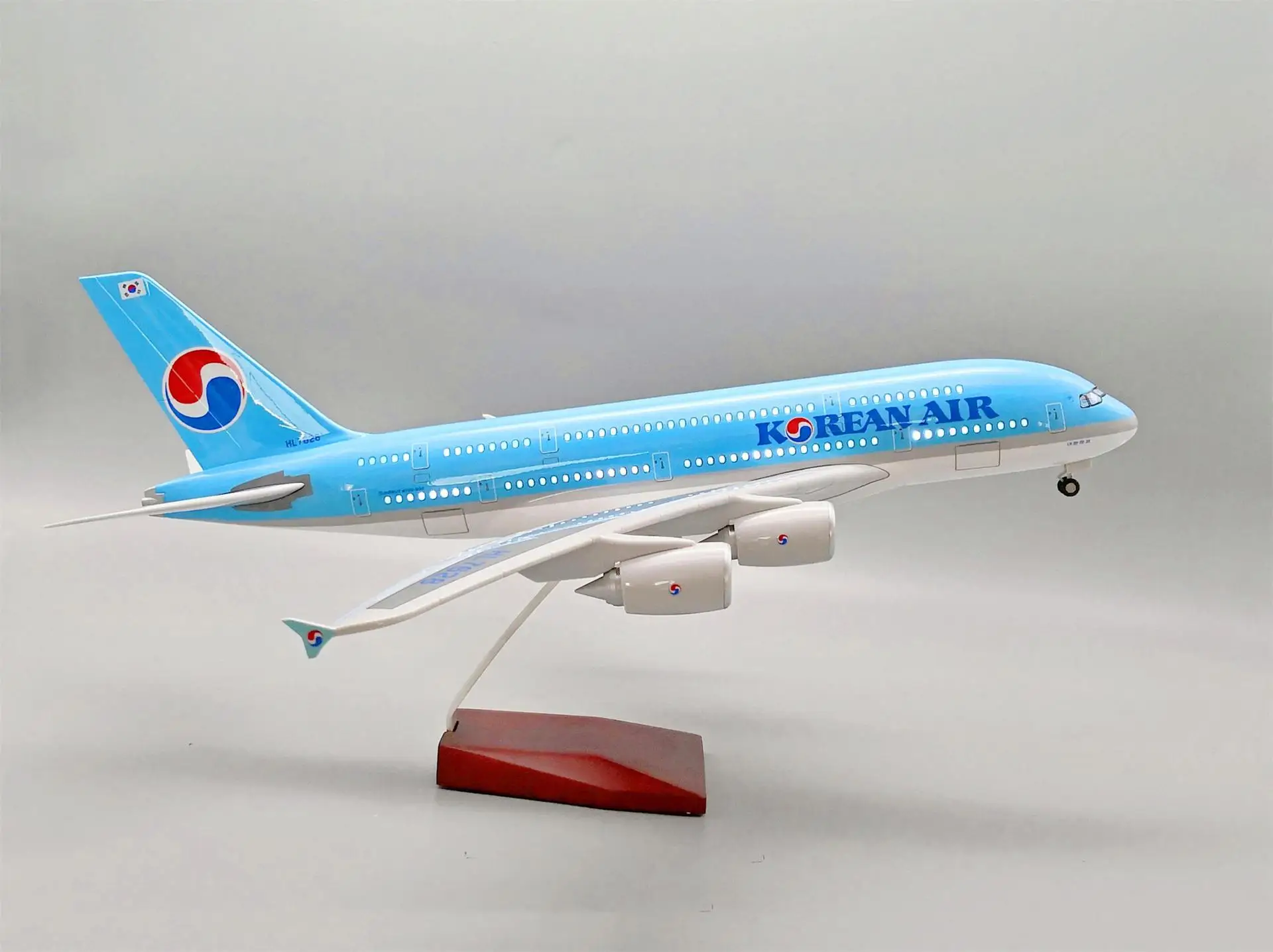 47CM 1:160 Scale Airbus A380 Korean Air Aircraft Model Die-casting Machine Souvenir Decoration Collected Gift By Aviation Enthus