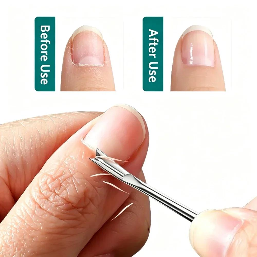 Stainless Steel Cuticle Pusher Dead Skin Remover Nail Art Cleaning Tool Beveled Head Manicure Pedicure Nail Care Tool