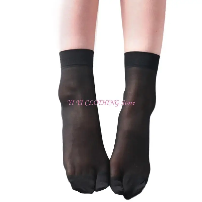 N5KF Thin Socks تمتد شبكة قابلة للتنفس Antisnag غير مرئي مقسمة أخمص القدم