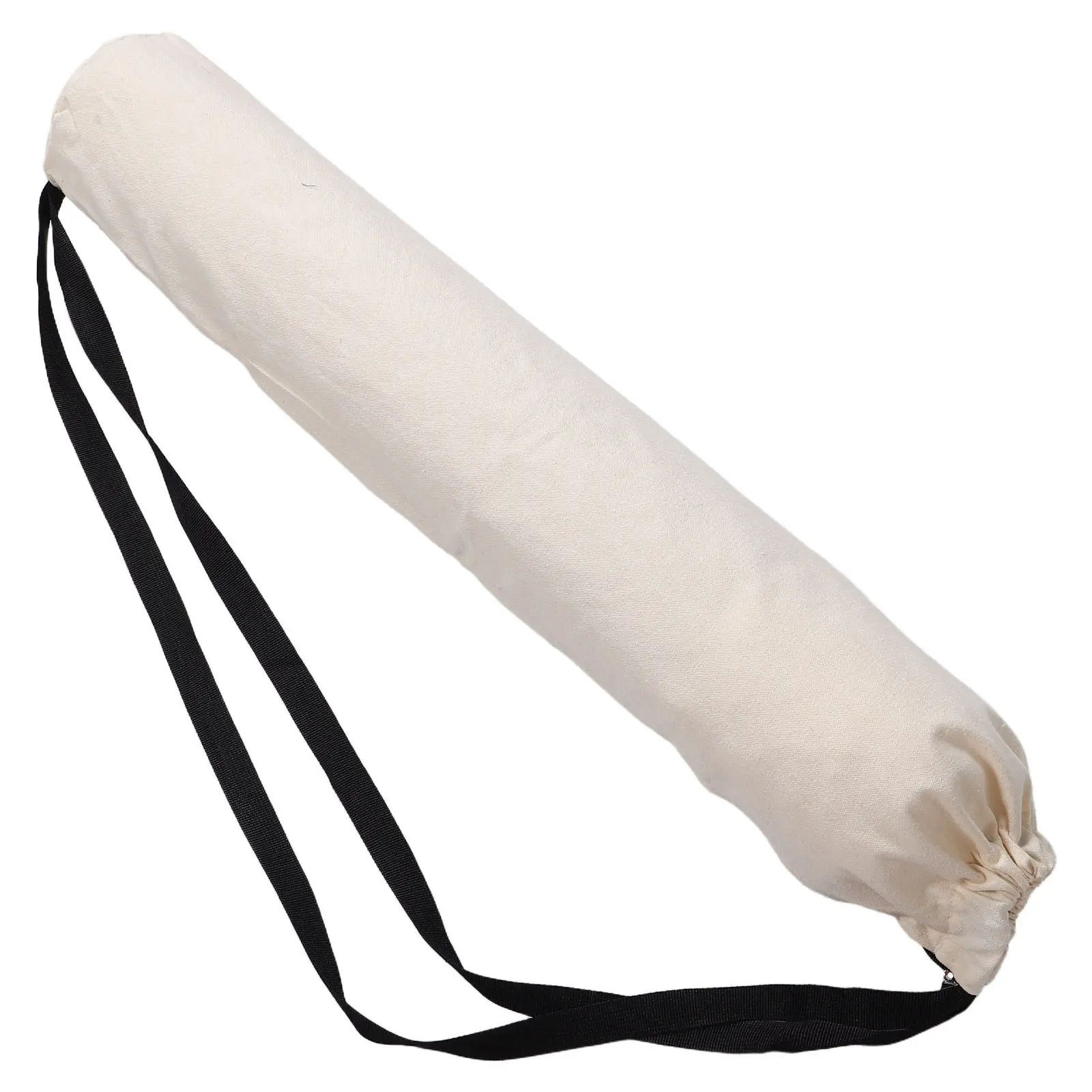 

Large Capacity Yoga Bag Beige Drawstring Closure Exercise Mat Carrier Tote Yoga Mat Holder Organizer Fitness Storage Carrying
