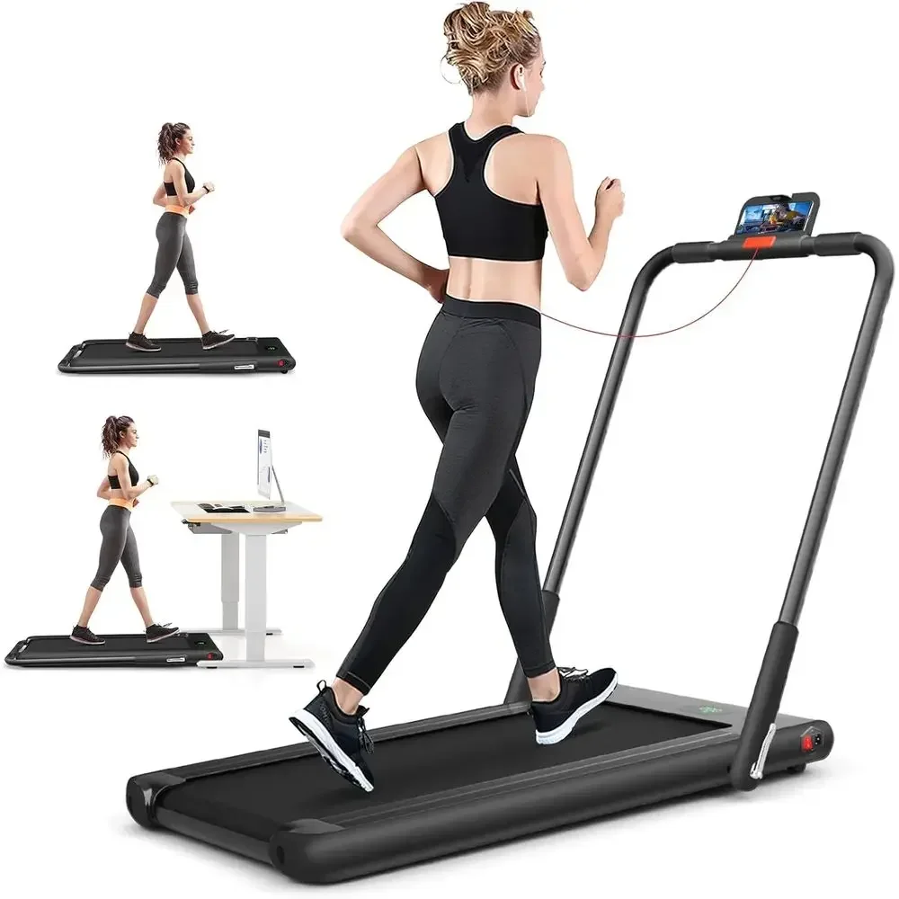 Dual-Function Portable Walking Pad and Under Desk Treadmill for Home and Office Use