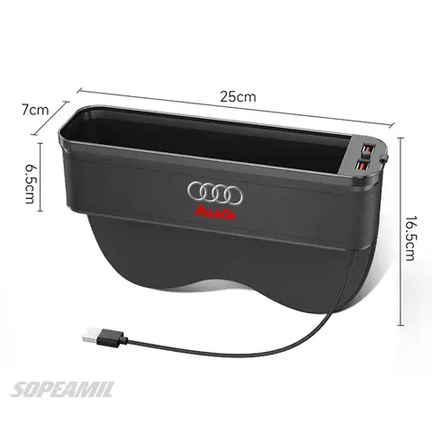 아우디 A1 A3 A4 A5 A6 A7 A8 Q3 Q5 Q7 Q8 RS4 RS5 RS6 S3 S4 S5 TT 차량 시트 틈새 수납함 USB 충전 정리함
