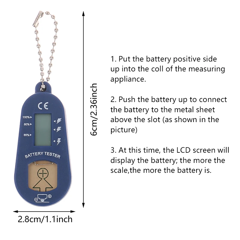 1PC Hearing Aid Battery Tester Digital Hearing Aid Aids Battery Tester Checker LCD Screen Portable Measuring