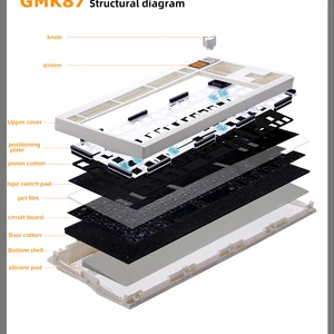 GMK87-MECHANICAL KEY KEY KIT WITH SCREEN, RETROILIMINATE RGB, GASS STRUCTURE, HOT GAME CHANGE 6 Main Sales Keyboard with Screen - №6