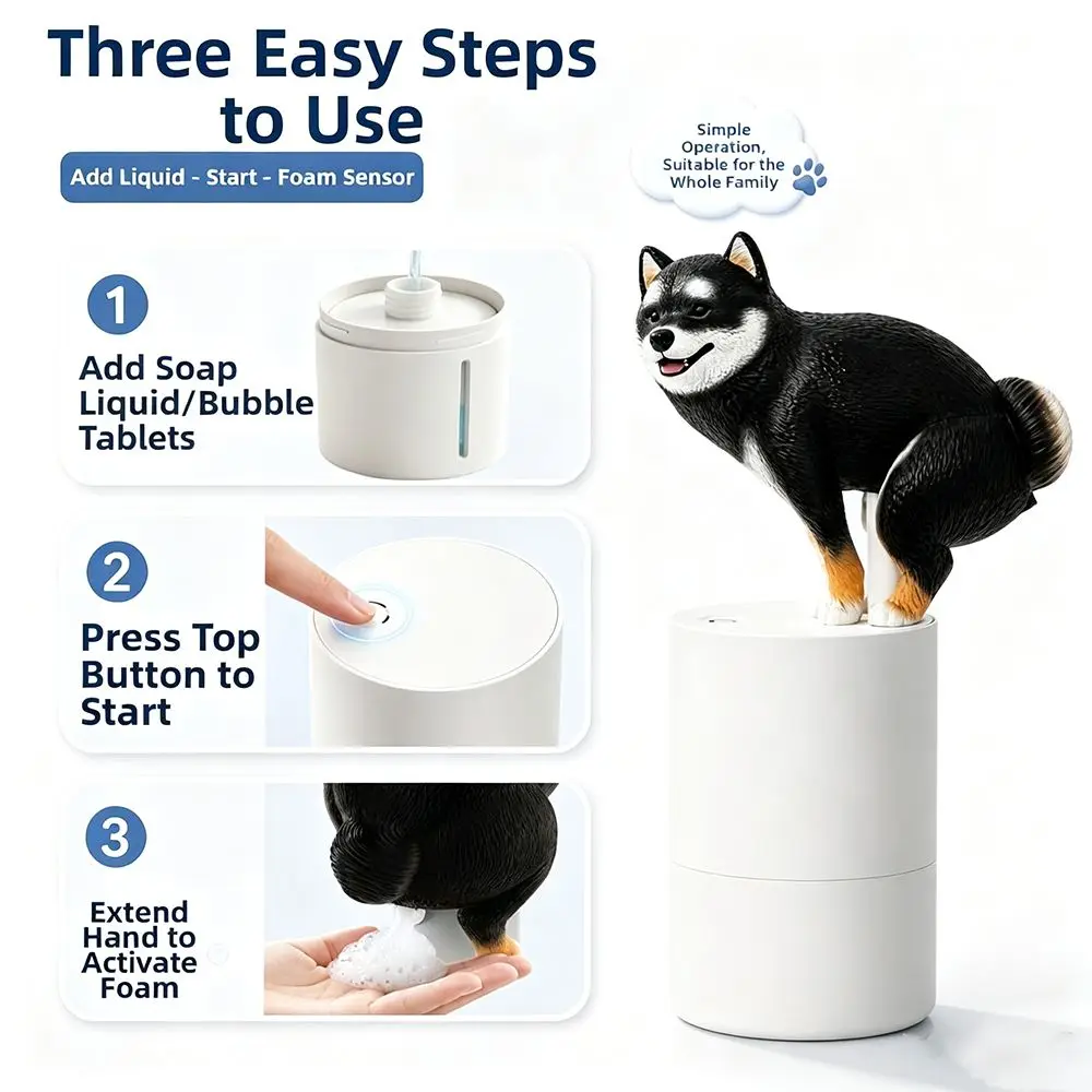 Pigeon Shape Foam Soap Dispenser Creative Blue Bird Refillable Automatic Soap Dispenser Hygienic Foam ABS Material