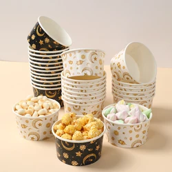 10pcs Ramadan Paper Bowl EID Mubarak Decoration 2026 For Home Food Holders Ramadan Kareem Islamic Muslim Party Eid Al Adha Gifts