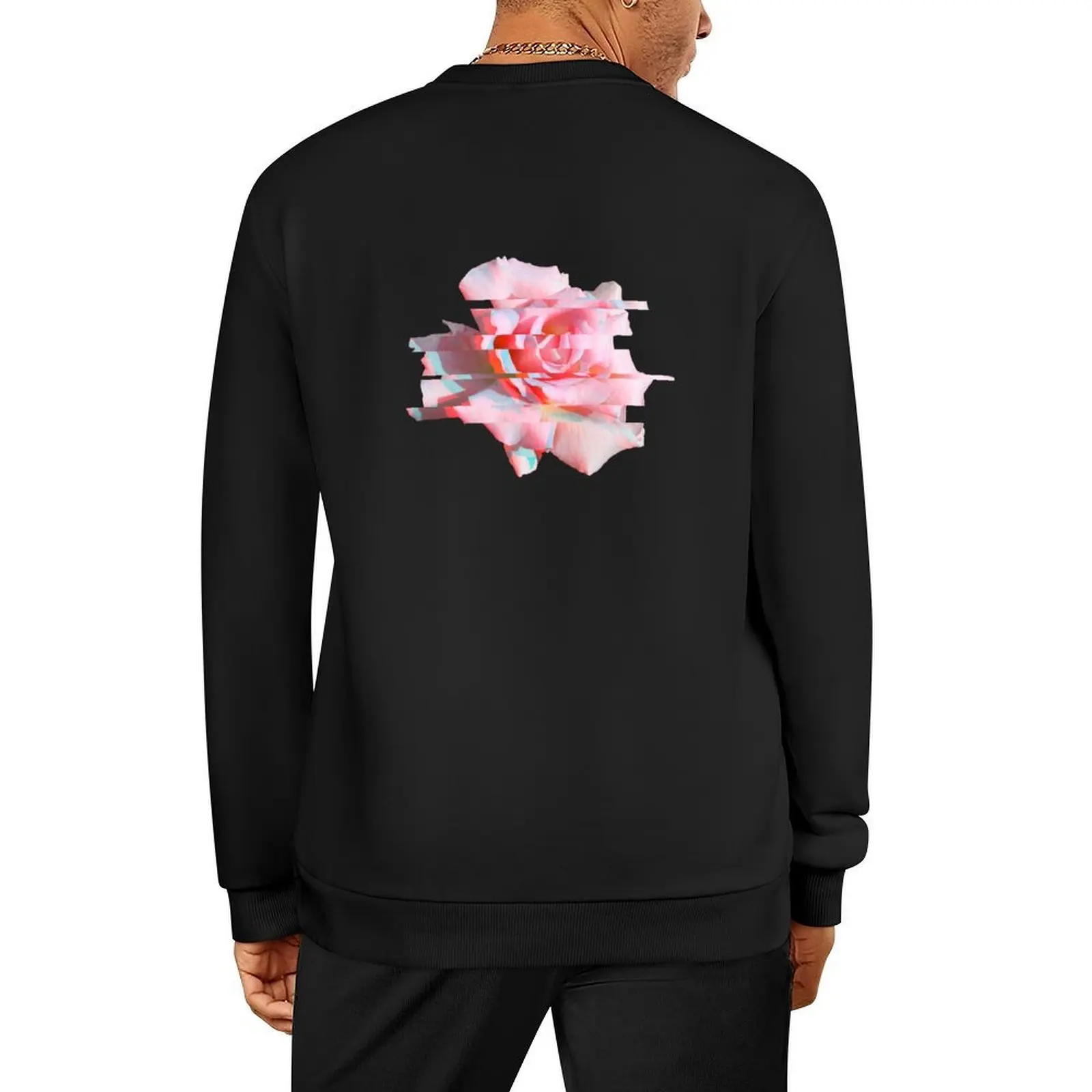 

Glitch Pink Rose Pullover aesthetic clothing men's autumn clothes clothes for men mens clothes men sweatshirt
